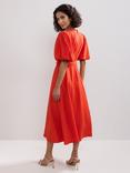 Phase Eight Zarah V-Neck Coral Midi Dress