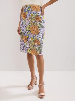 Phase Eight Alessandra Floral Knee Length Pencil Skirt, Multi