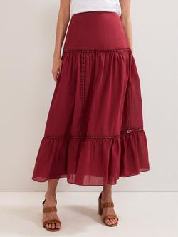 Phase Eight Kyla Maxi Skirt, Burgundy, Burgundy