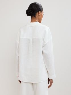 Phase Eight Arla Linen Collar Shirt - view 2, White