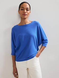 Phase Eight Cristine Round Neck Knit Top, Blue