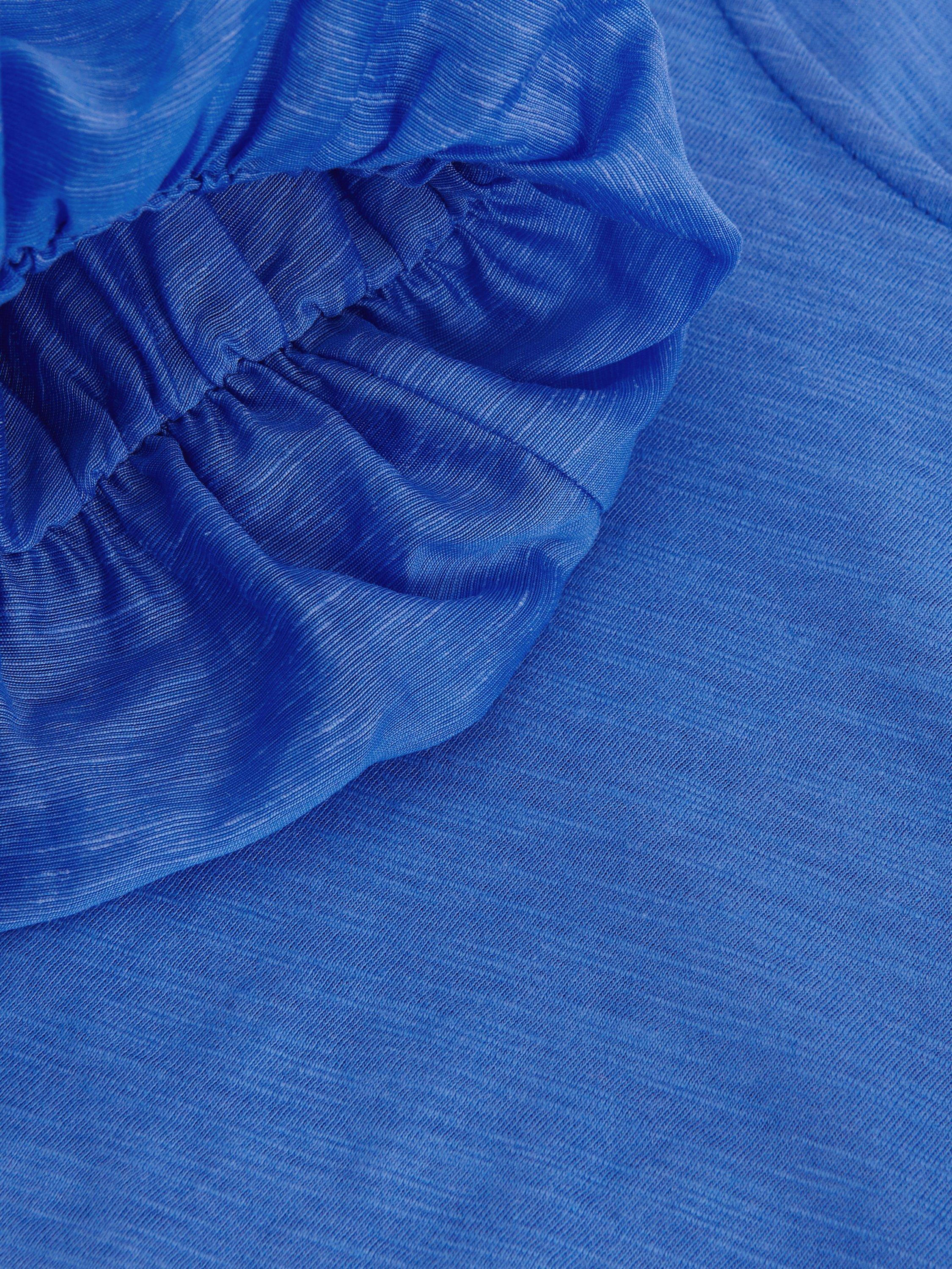 Product image 6 of 7, which shows Phase Eight Tate Puff Sleeve Top, Blue, 8
