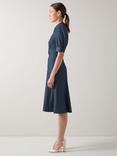 L.K.Bennett Esme Chambray Flared Dress, Chambray