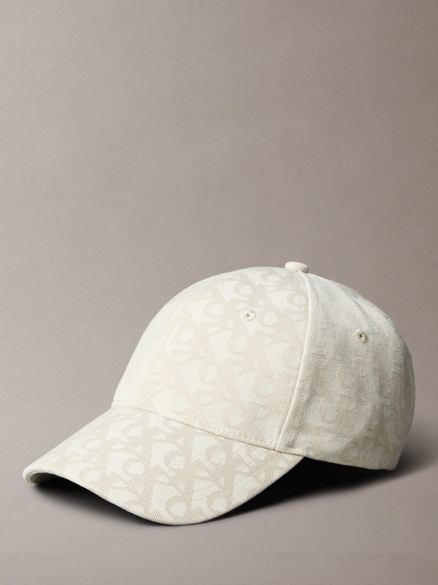 Product image 1 of 3, which shows Calvin Klein Logo Baseball Cap, White, One Size