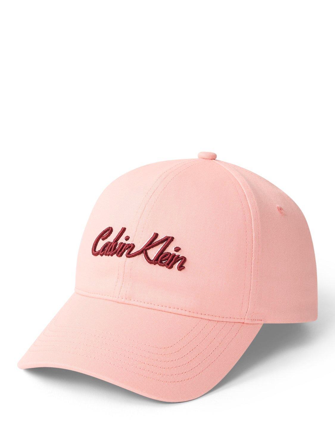 Product image 1 of 2, which shows Calvin Klein Graphic Cotton Baseball Cap, Powder Orange, One Size