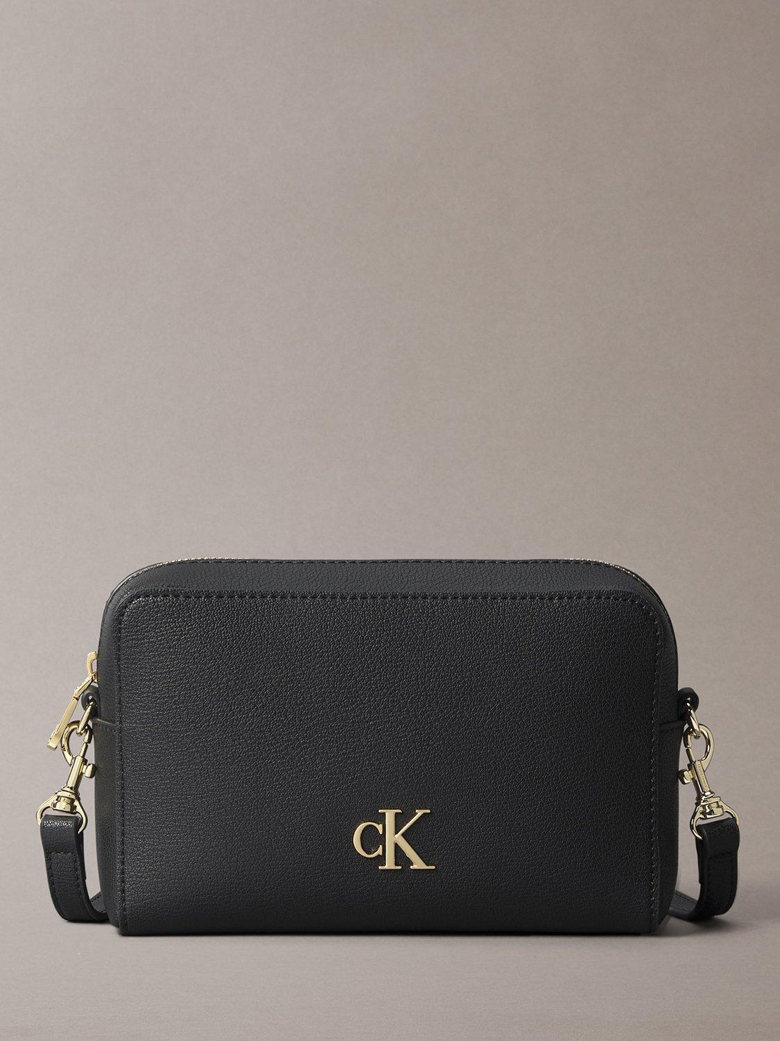 Product image 1 of 4, which shows Calvin Klein Monogram Cross Body Camera Bag, Black, One Size