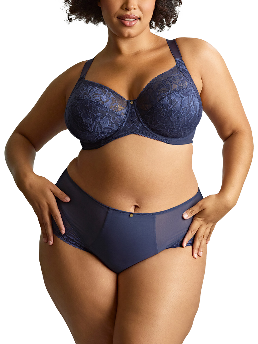Product image 1 of 6, which shows Panache Dream Deep Sculptresse Lace Briefs, Navy, 12
