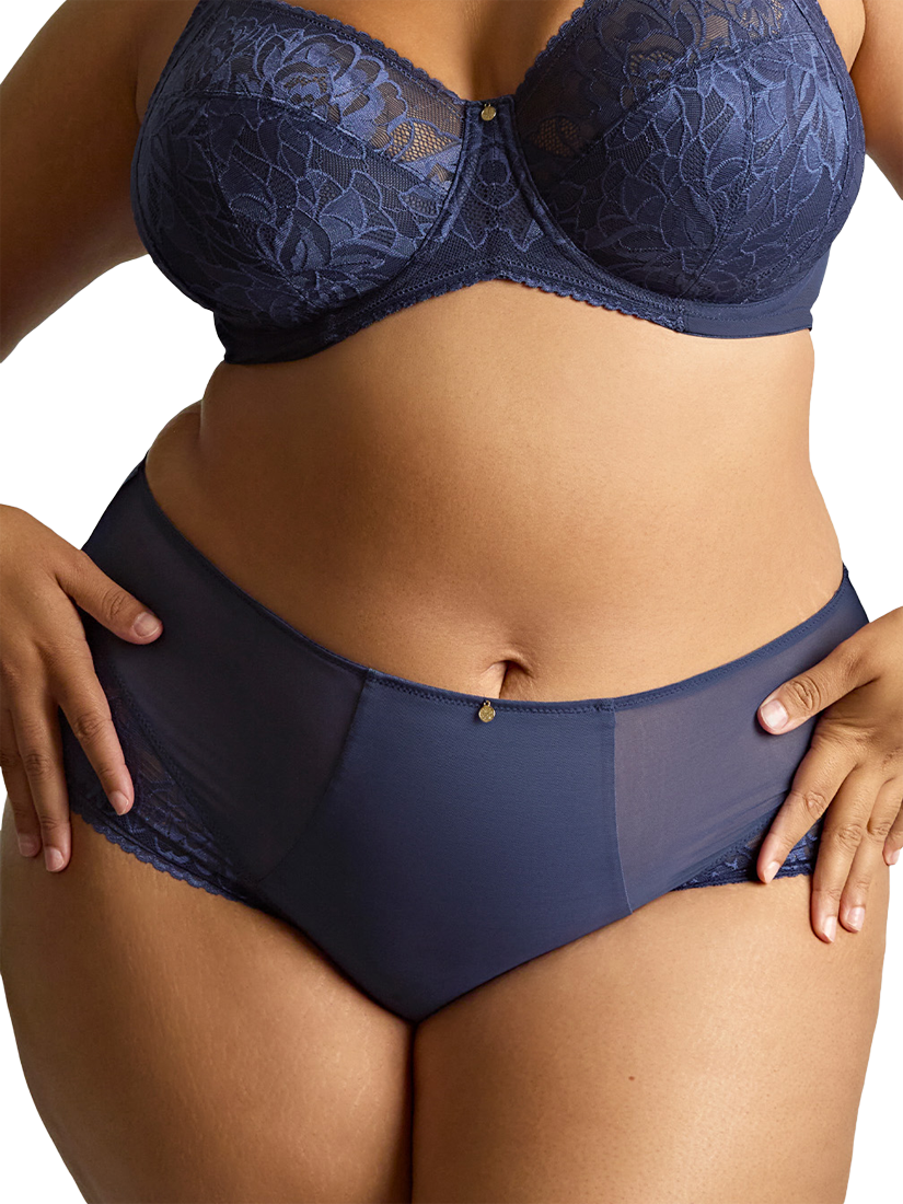Product image 4 of 6, which shows Panache Dream Deep Sculptresse Lace Briefs, Navy, 12