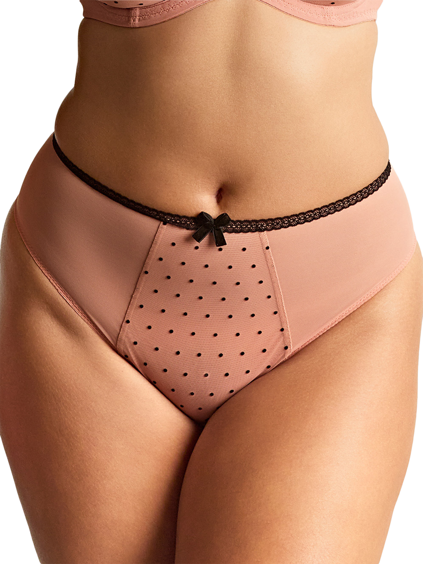 Product image 3 of 5, which shows Panache Gabrielle Polka Dot High Waist Briefs, Pink, 10