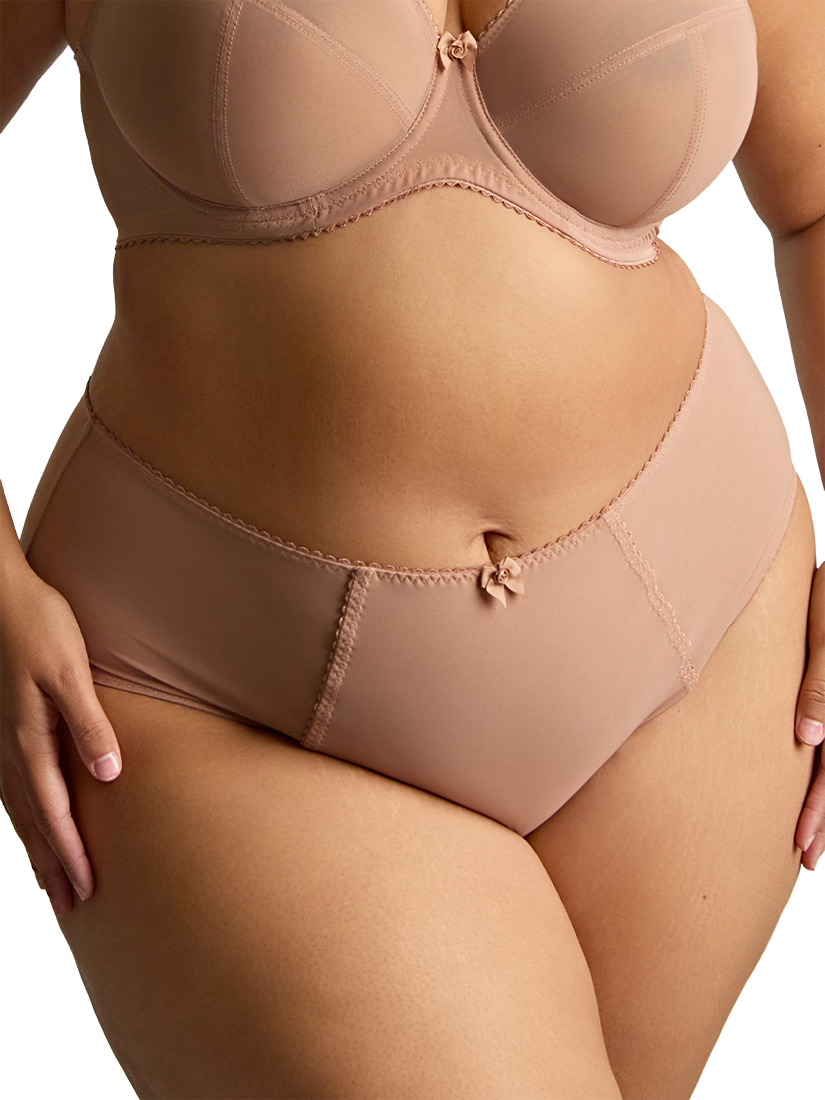 Product image 3 of 5, which shows Panache Liberty Sculptresse Lace Deep Briefs, Mocha, 12