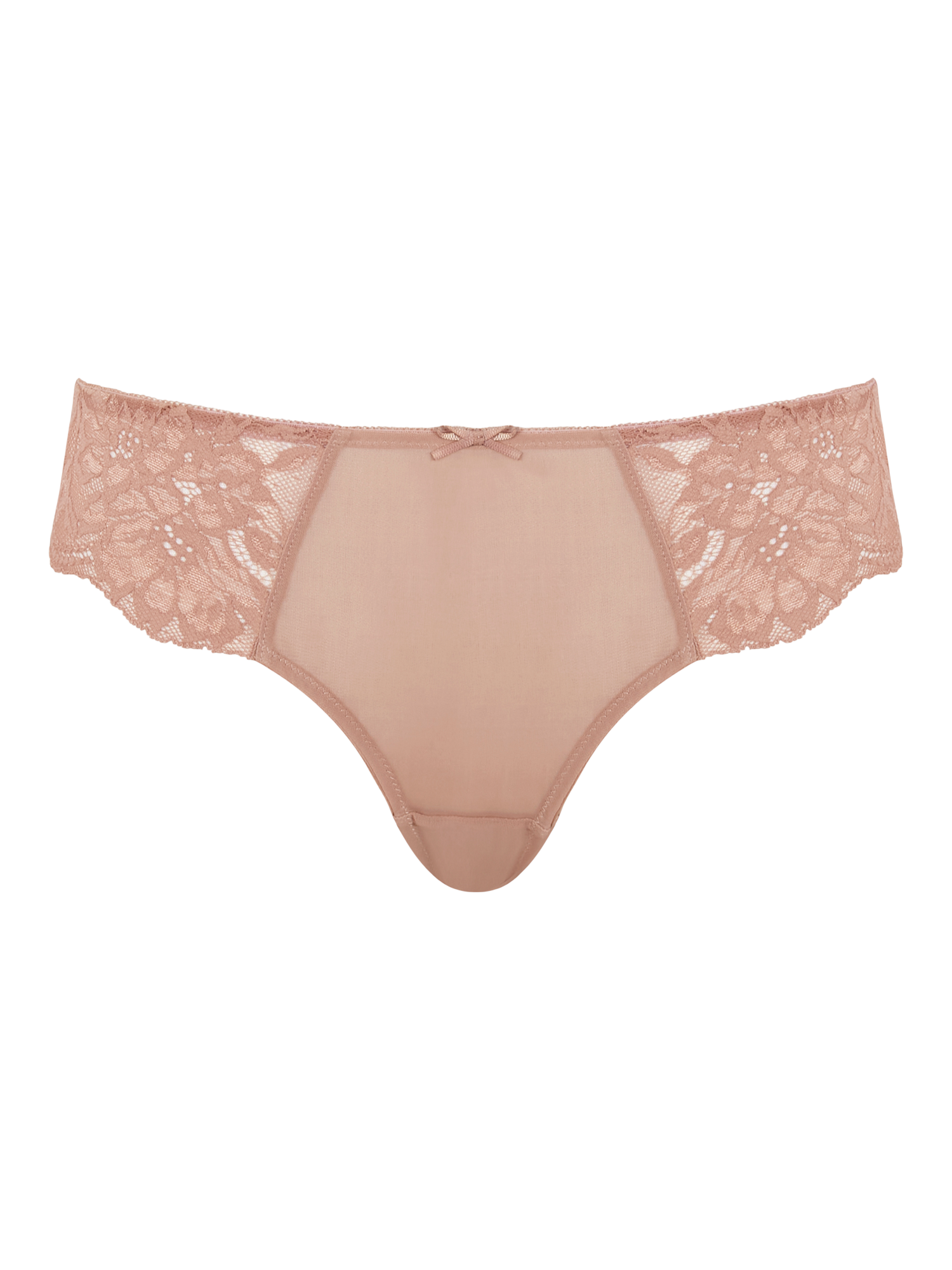 Product image 5 of 5, which shows Panache Nina Brazilian Lace Briefs, Mocha, 10
