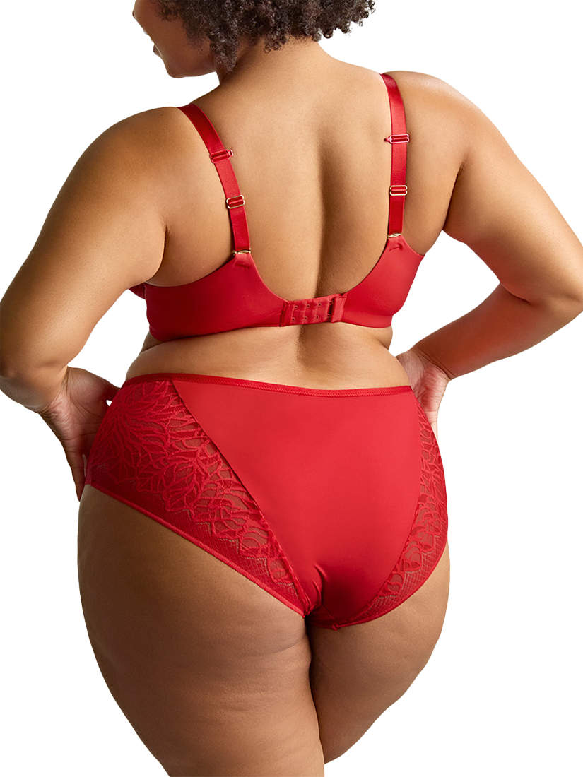 Product image 5 of 6, which shows Panache Sophia Sculptresse Lace Deep Briefs, Red, 12
