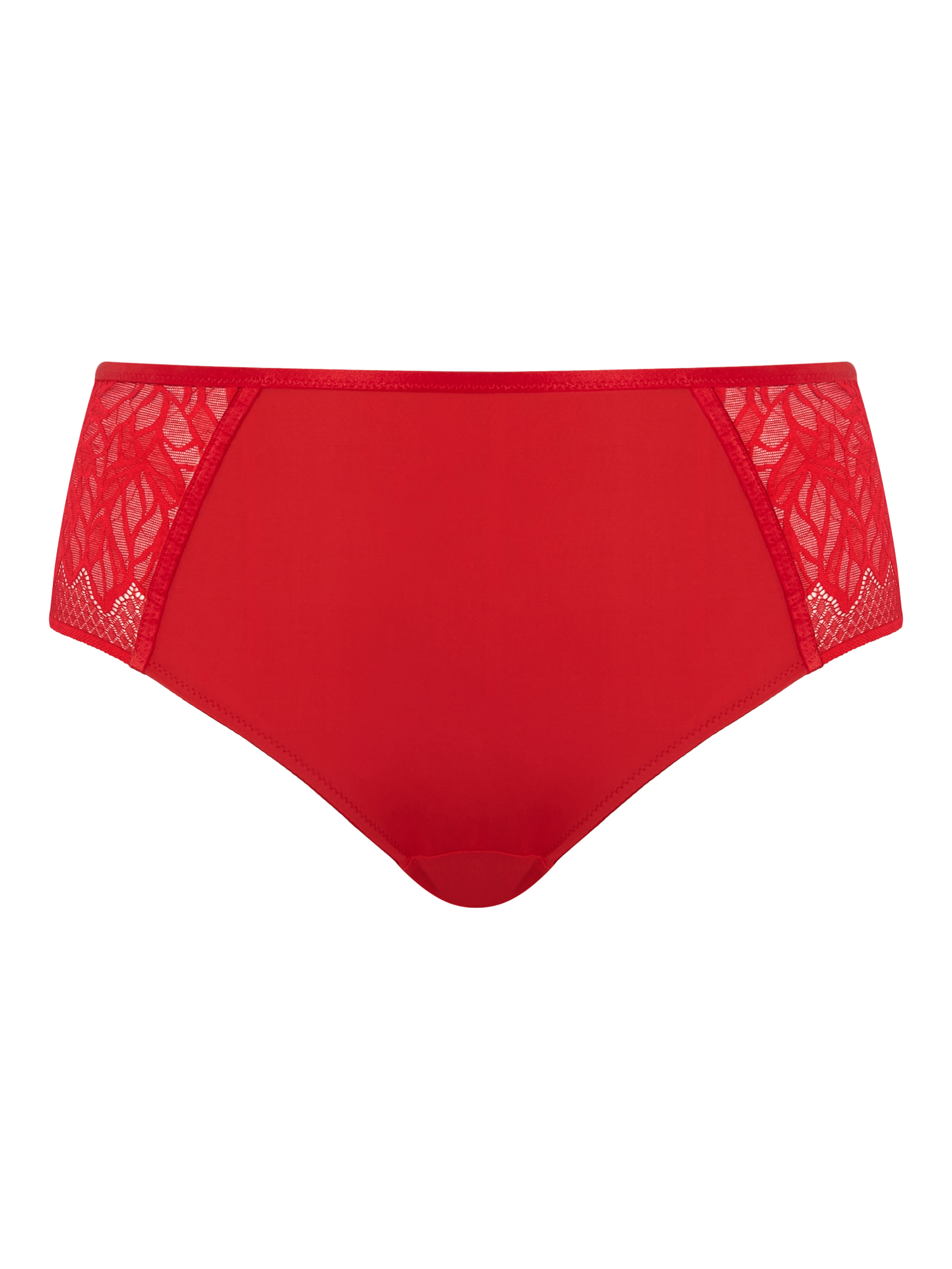 Product image 6 of 6, which shows Panache Sophia Sculptresse Lace Deep Briefs, Red, 12