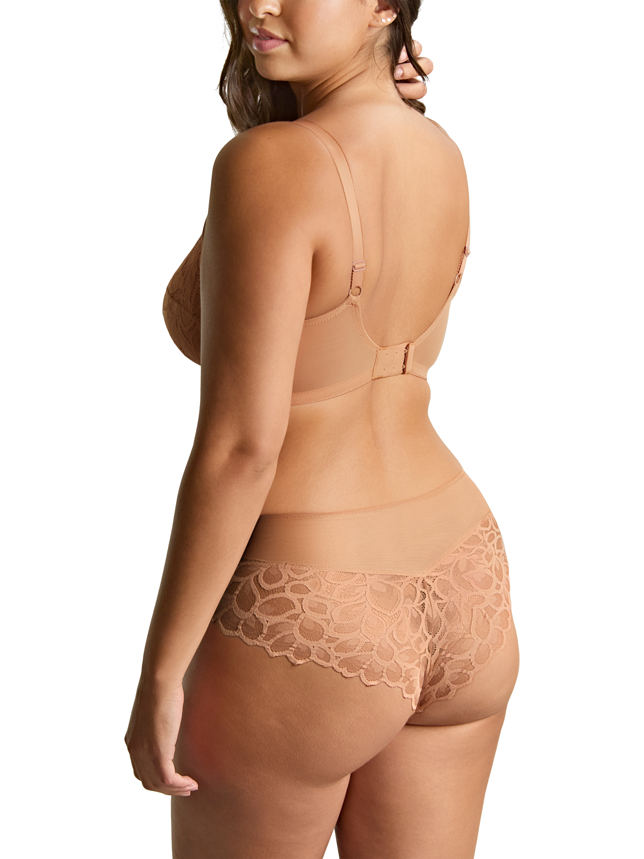 Product image 2 of 3, which shows Panache Allure Deep Brief Knickers, Honey, 8