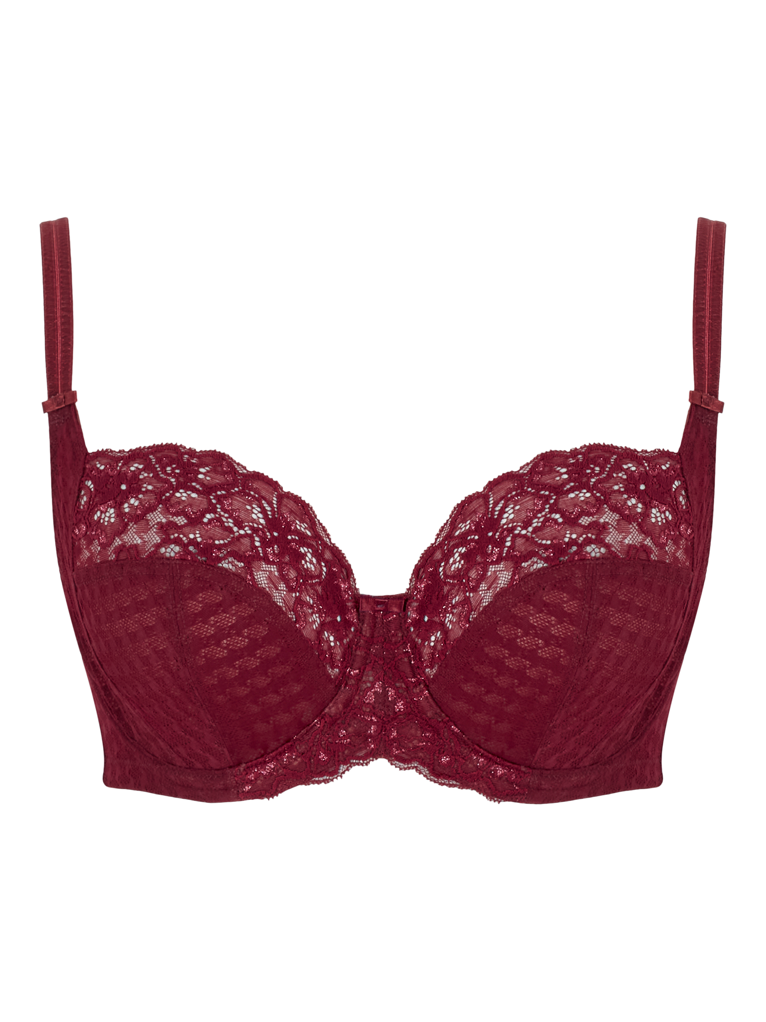 Product image 4 of 6, which shows Panache Envy Full Cup Bra, Cherry, 28F