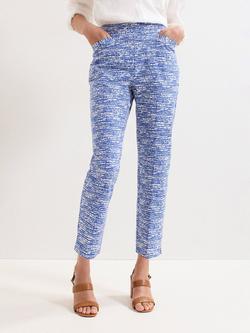 Phase Eight Carmella Spot Stripe Trousers, Blue, Blue