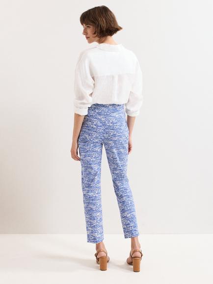 Phase Eight Carmella Spot Stripe Trousers, Blue - view 2, Blue