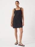 HUSH Denim Square Neck Mini Dress, Washed Black