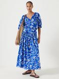 HUSH Balloon Sleeve Patterned Blouse