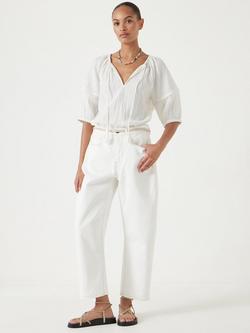 HUSH Mae Crinkle Balloon Sleeve Blouse - view 2, Ecru White