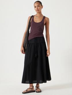 HUSH Gathered Maxi Skirt - view 2, Washed Black