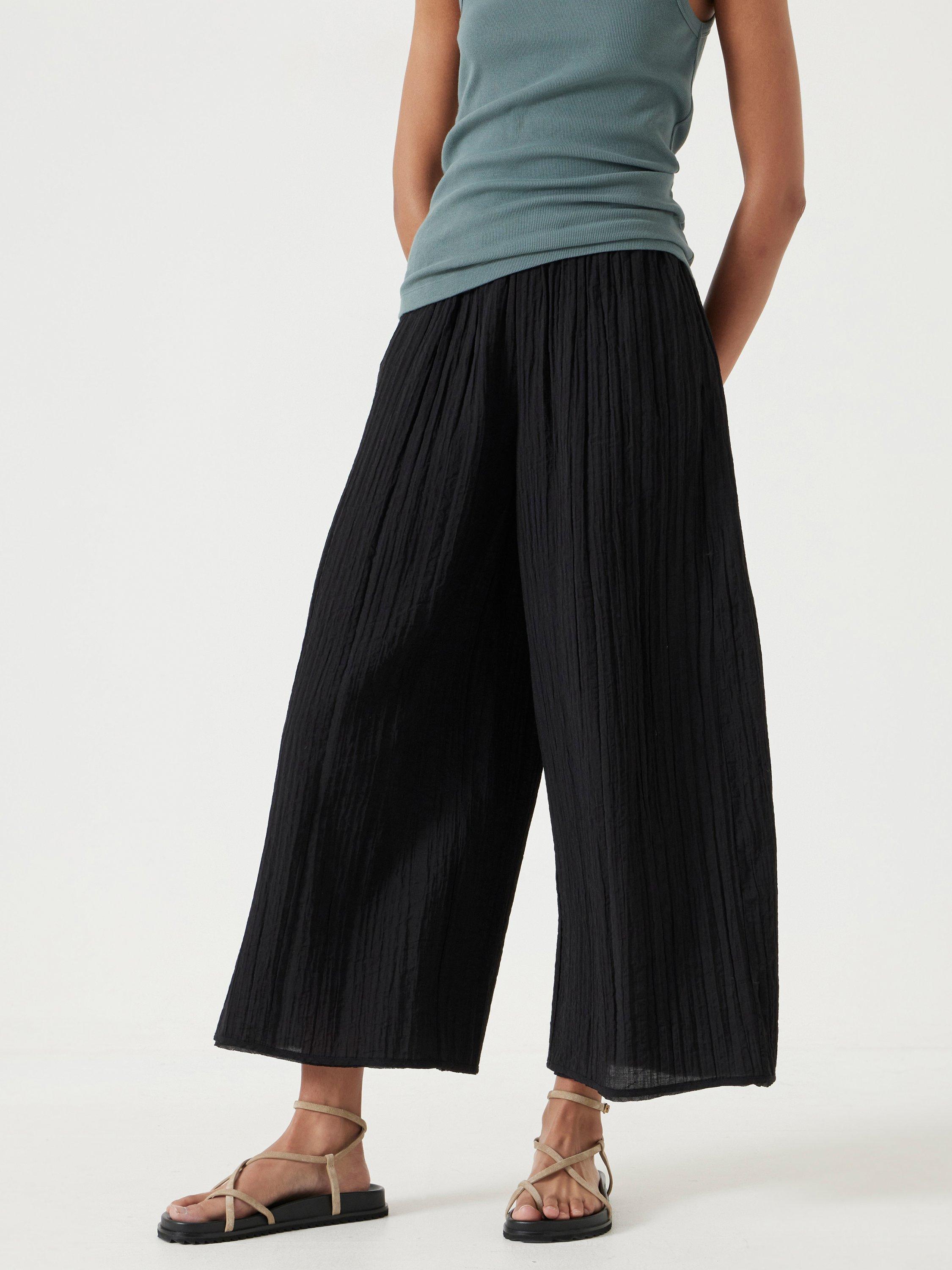 Product image 1 of 4, which shows HUSH Crinkle Trousers, Black, 4
