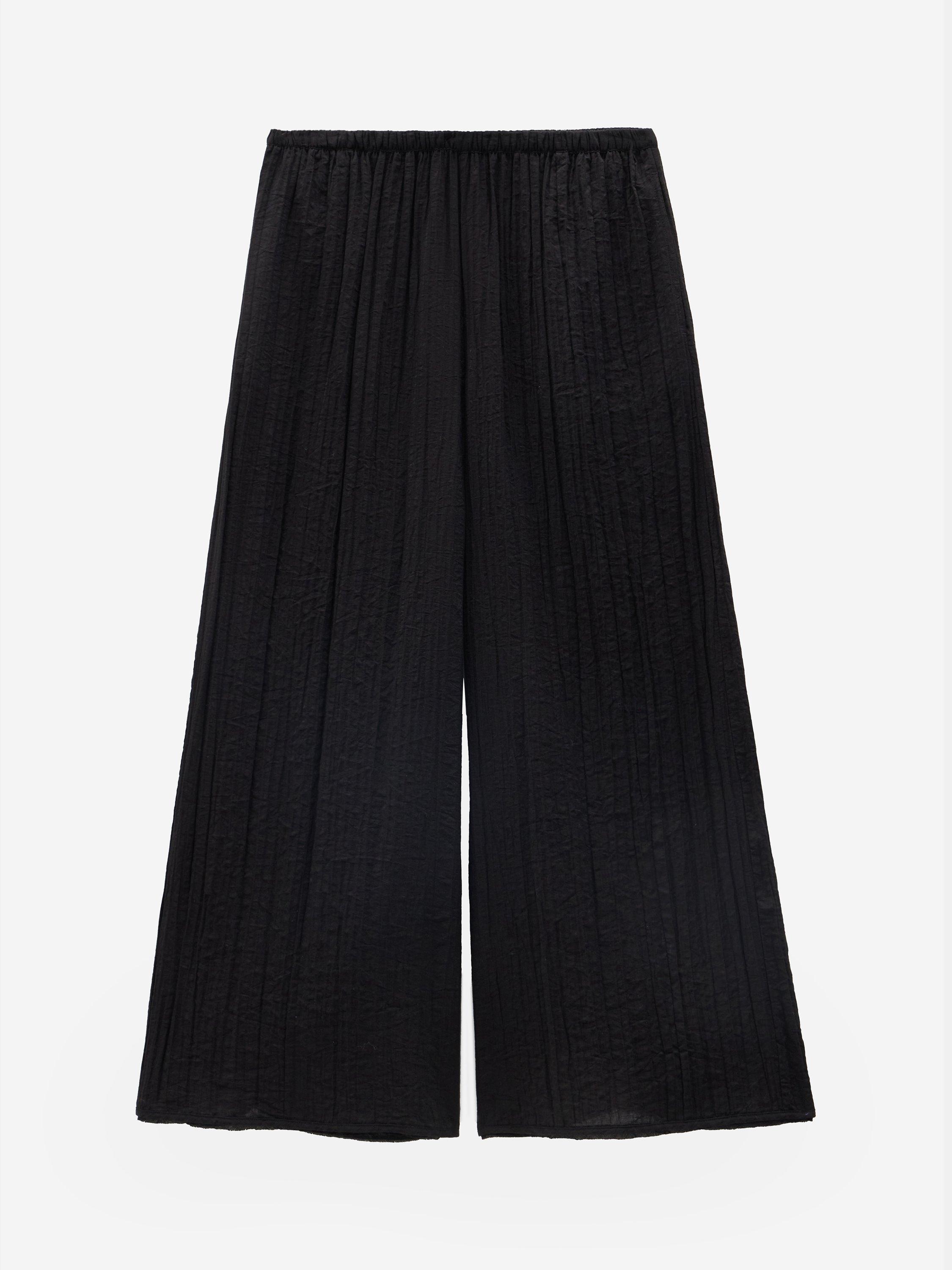 Product image 3 of 4, which shows HUSH Crinkle Trousers, Black, 4
