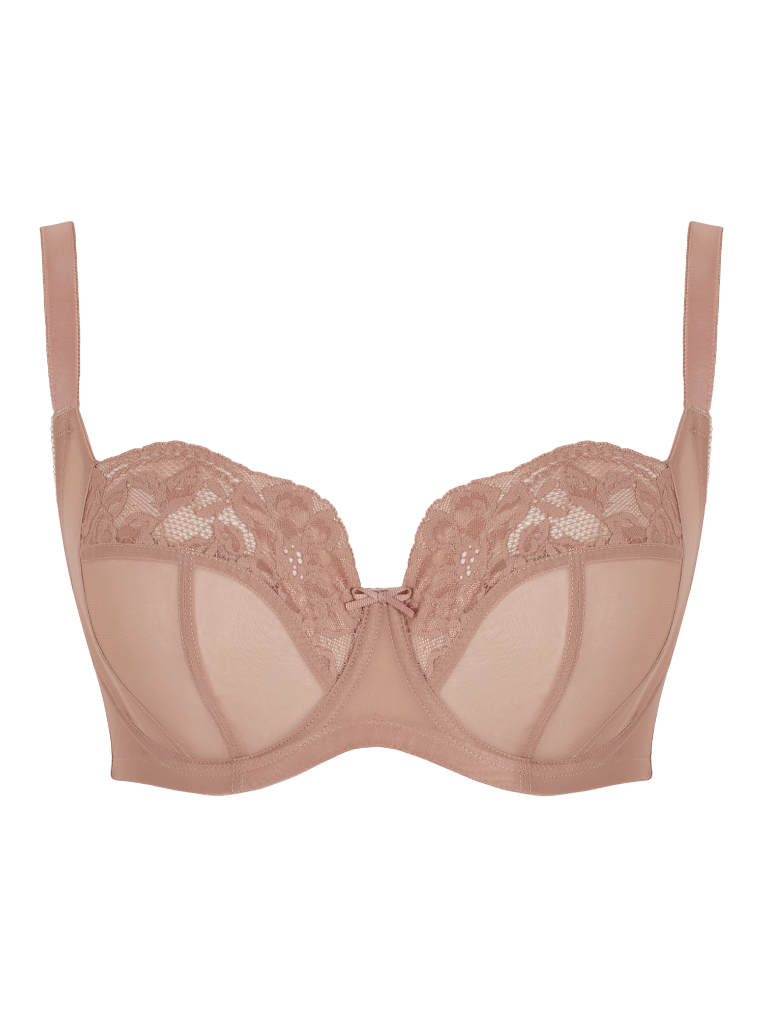 Product image 4 of 4, which shows Panache Nina Balcony Bra, Mocha, 28F