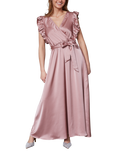 Sisters Point Gilea Satin V-Neck Maxi Dress, Dusty Rose