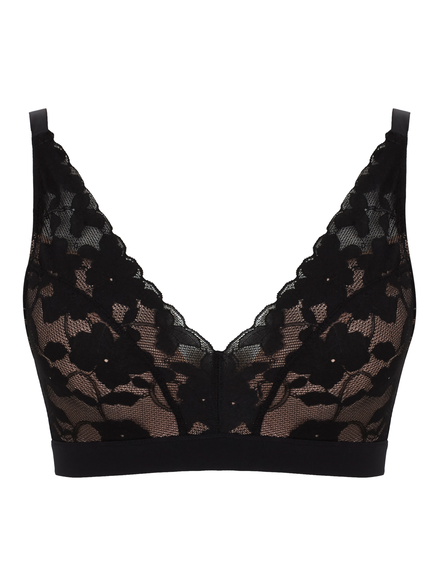 Product image 6 of 7, which shows Panache Amour Padded Non-Wired Bra, Black, 30DD