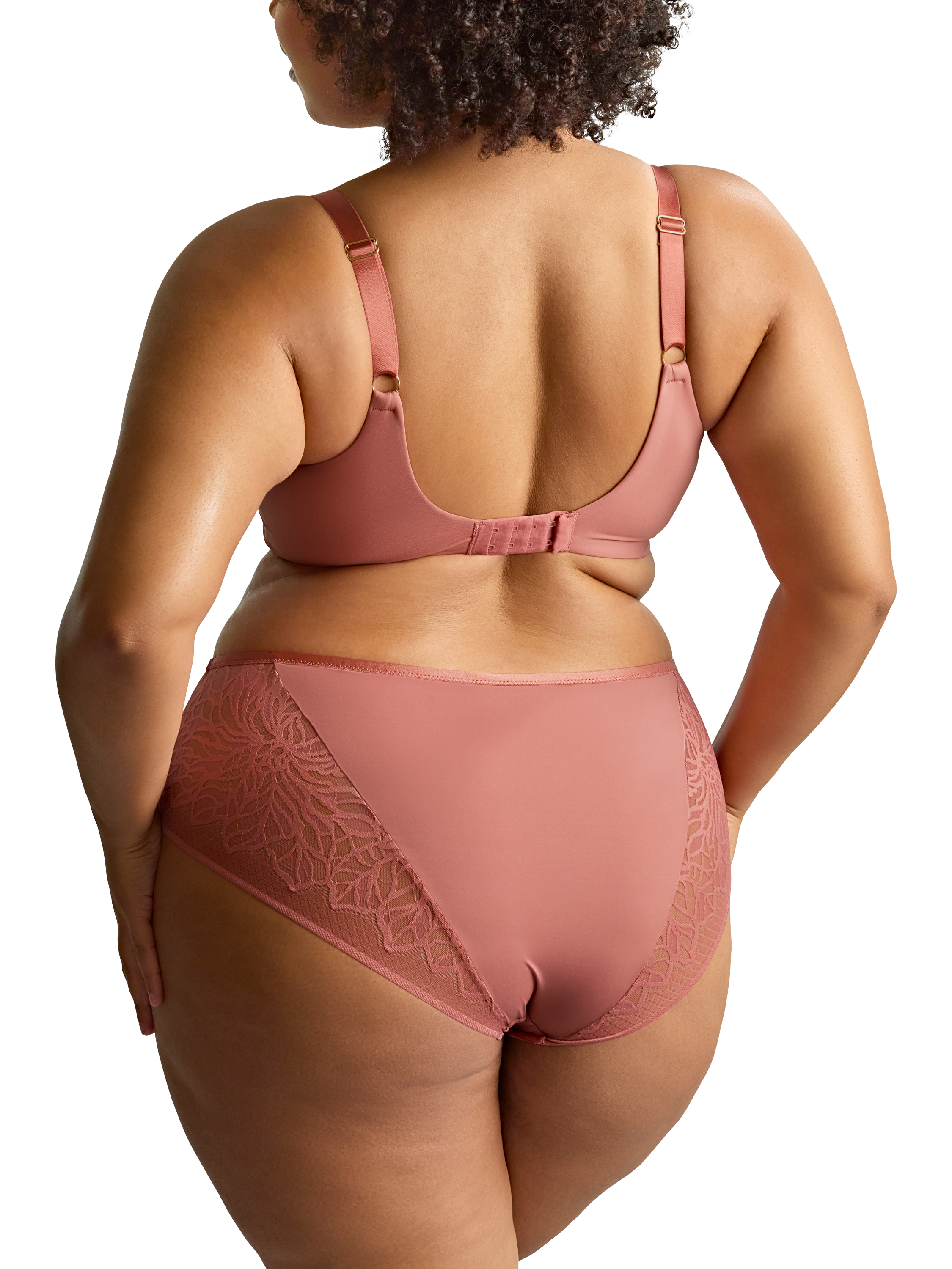 Product image 2 of 5, which shows Sculptresse Sophia Lace Full Cup Bra, Sienna Rose, 34E