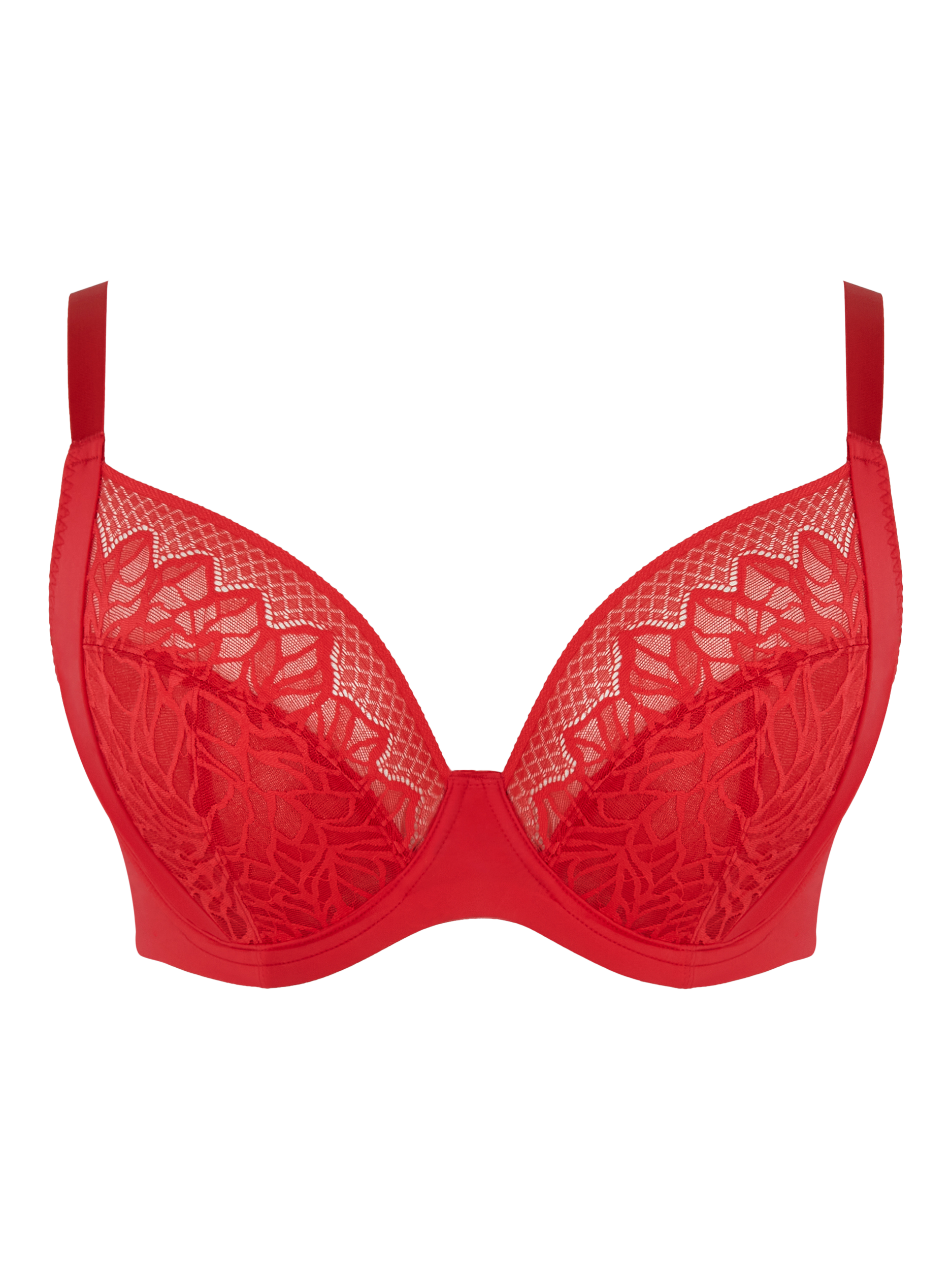 Product image 4 of 7, which shows Sculptresse Sophia Plunge Bra, Red, 34E