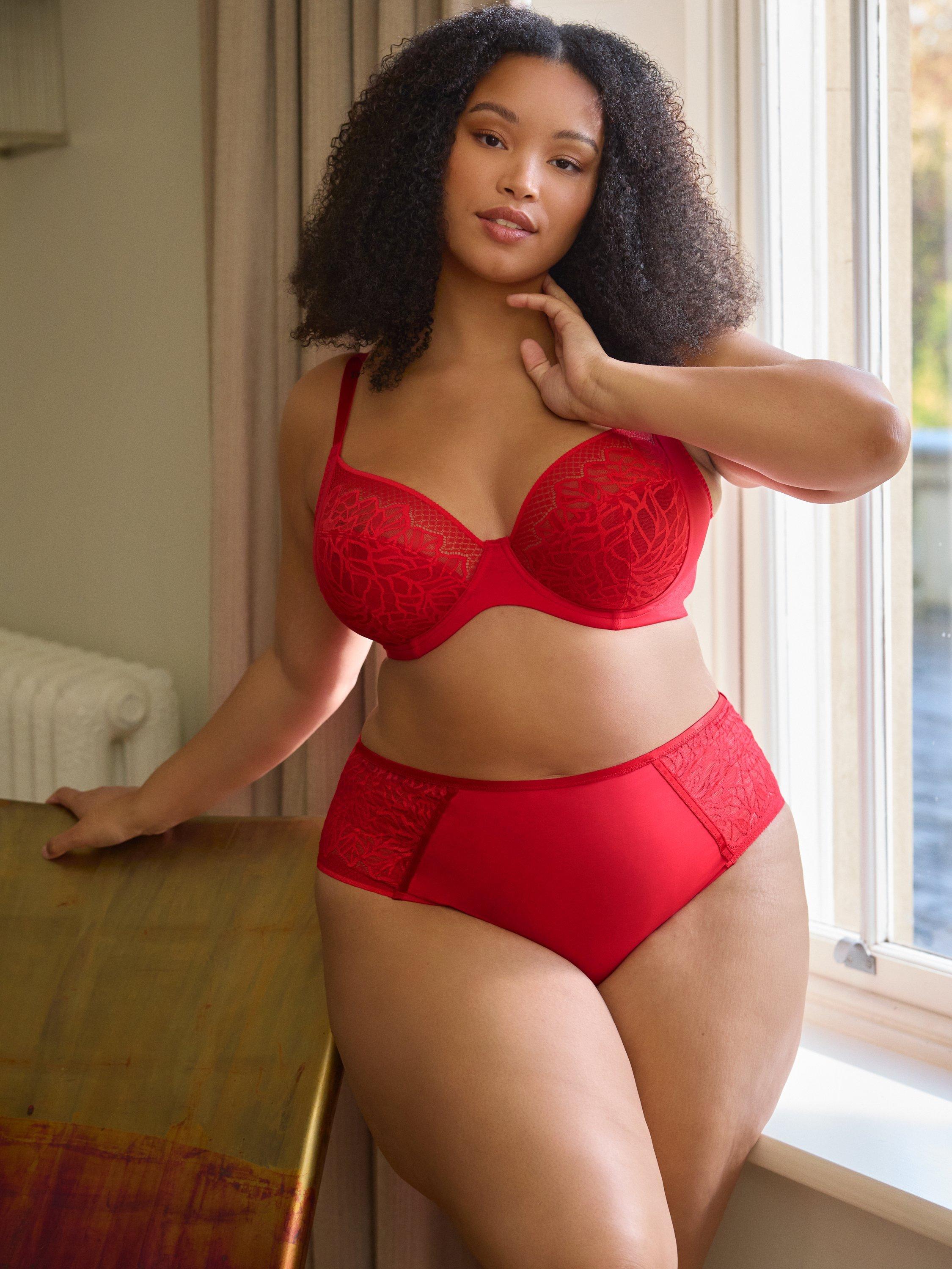 Product image 7 of 7, which shows Sculptresse Sophia Plunge Bra, Red, 34E