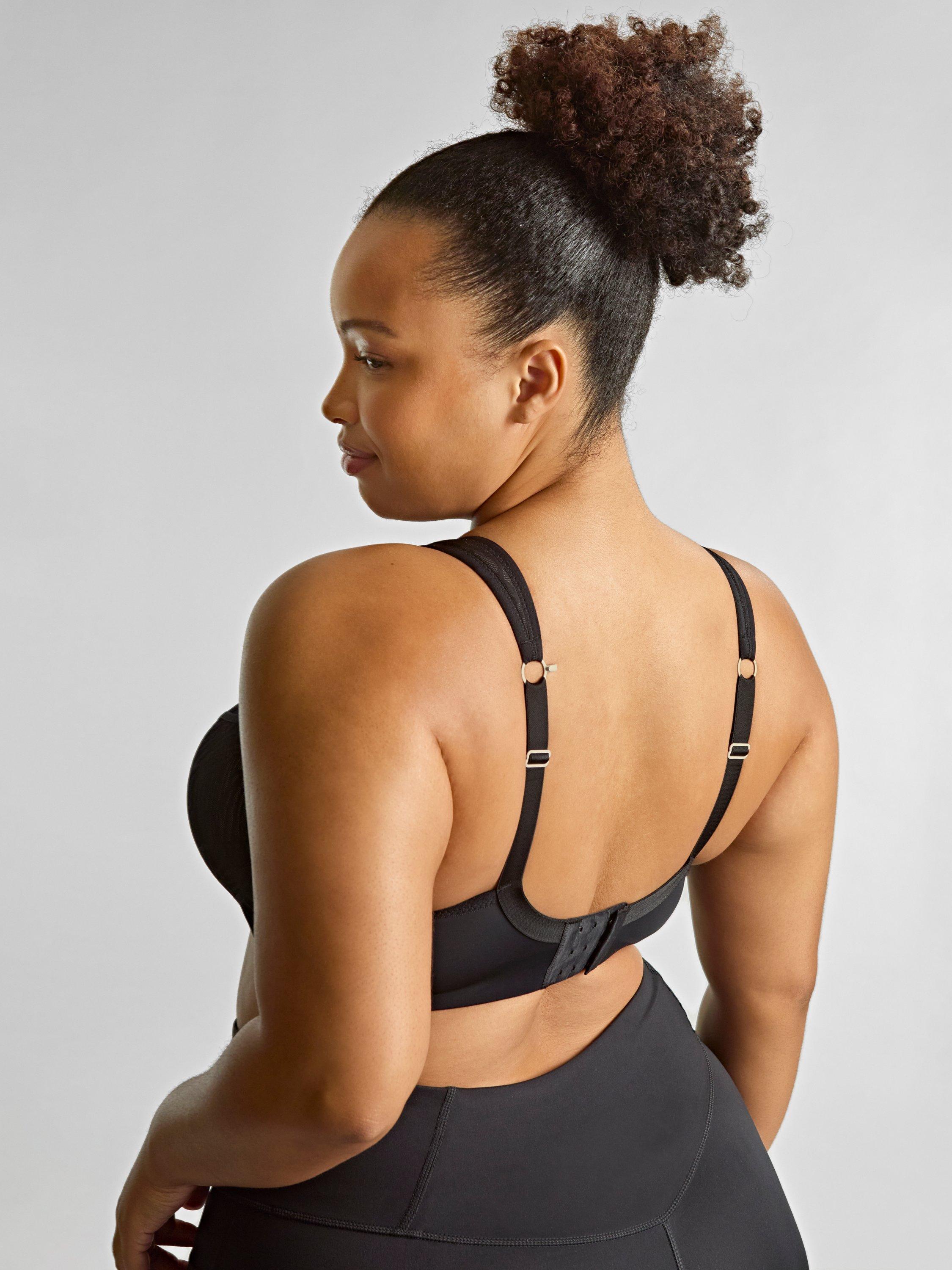 Product image 4 of 6, which shows Sculptresse Activate Underwired Sports Bra, Black/Chalk, 34F