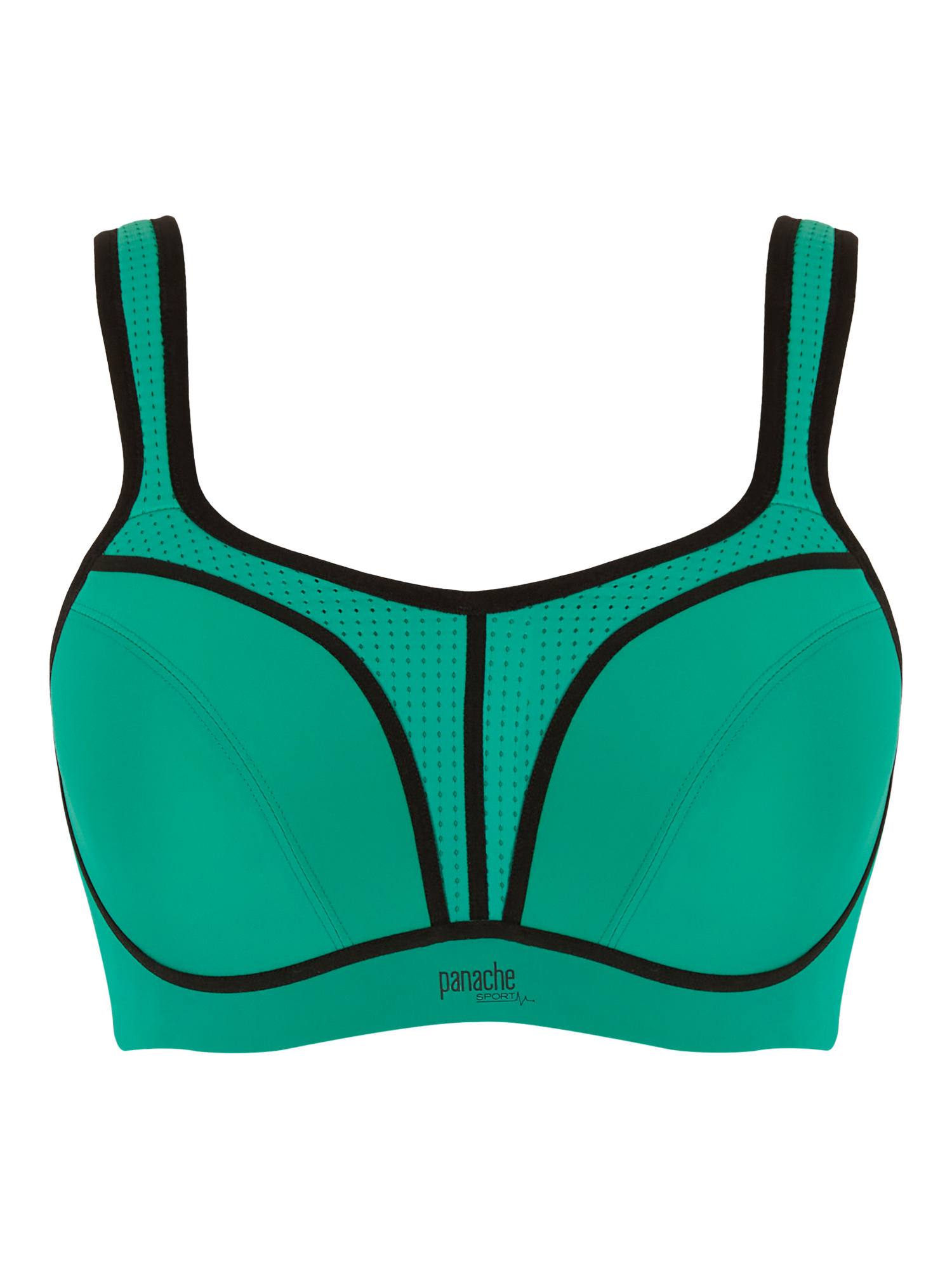 Product image 5 of 6, which shows Panache Sport Power Wired Adjustable Sports Bra, Green, 28DD
