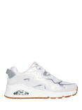 Skechers Kids' Street Uno Gen1 Wavy Shimmer Trainers, White/Silver