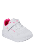 Skechers Kids' Street Uno Lite Trainers, White/Pink