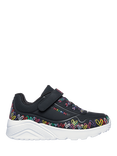 Skechers x JGoldcrown Kids' Heart Print Trainers, Black