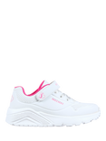 Skechers Kids' Street Uno Lite Trainers, White/Pink