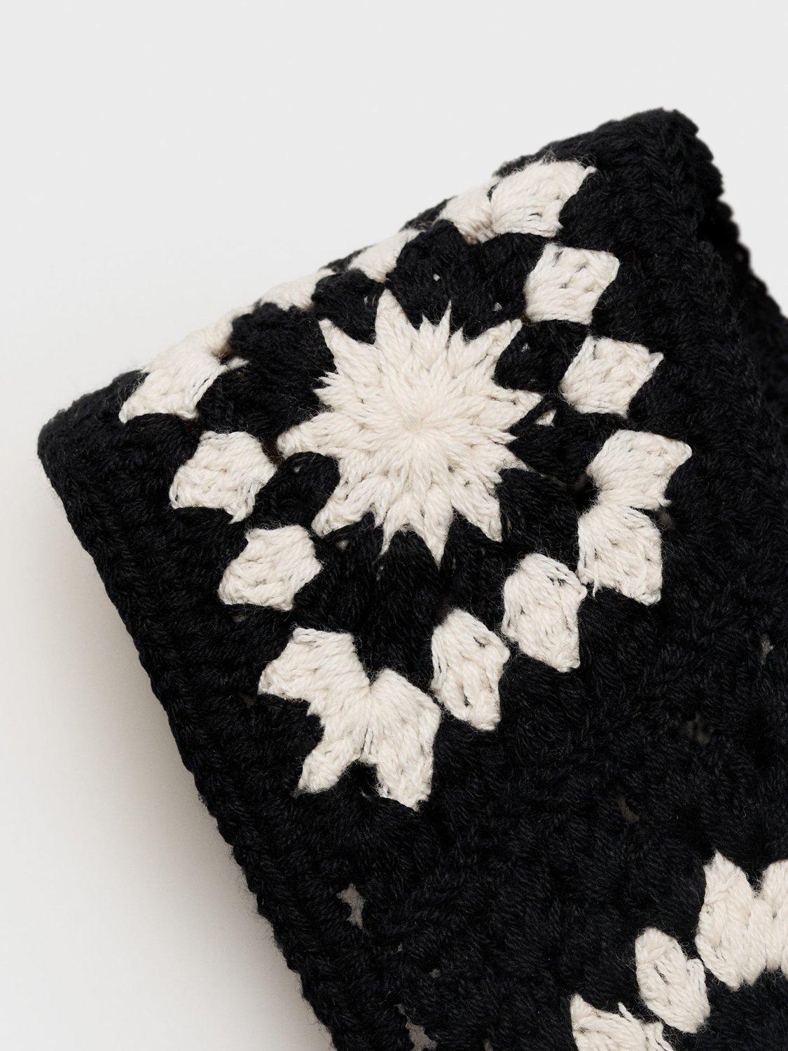 Product image 5 of 7, which shows Mango Kids' Cotton Sleeveless Crochet Top, Natural White, 11-12 years