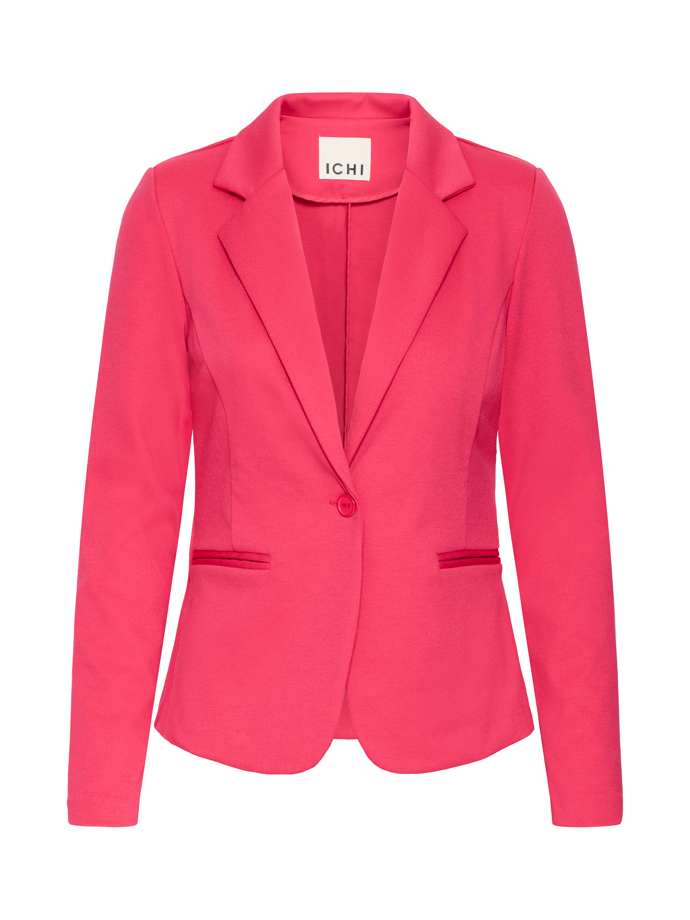 Product image 5 of 7, which shows ICHI Kate Single Button Blazer, Mid Pink, XS