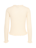 ICHI Abertie Ribbed Cardigan, Birch Melange