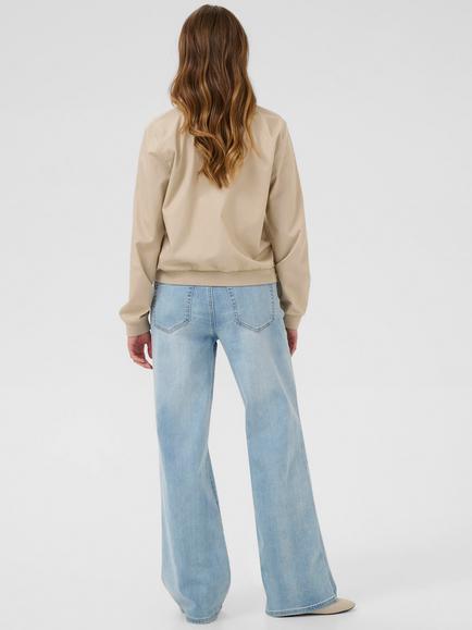 KAFFE Lea Bomber Jacket, Mid Grey - view 2, Mid Grey