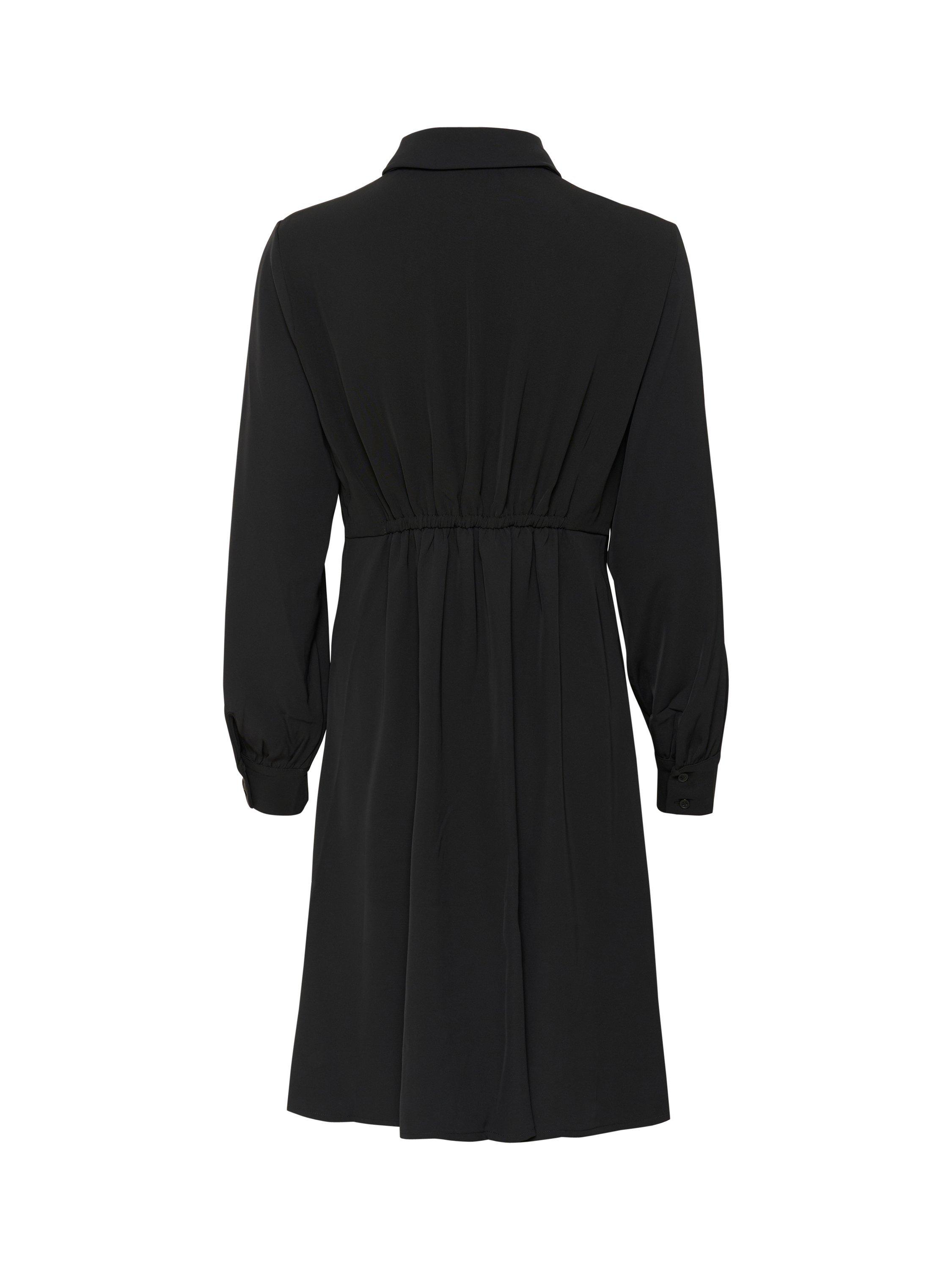 Product image 6 of 6, which shows KAFFE Signa Zip Front Shirt Dress, Black, 8