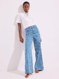 Mint Velvet Cotton Floral Wide Leg Jeans