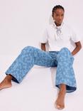 Mint Velvet Cotton Floral Wide Leg Jeans
