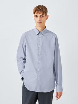 John Lewis J. Lewis The Cotton Stripe Shirt, Blue And White