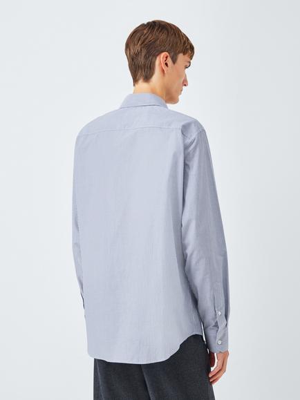 John Lewis J. Lewis The Cotton Stripe Shirt - view 2, Blue And White