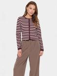 Saint Tropez Mila Long Sleeve Crew Neck Stripe Cardigan