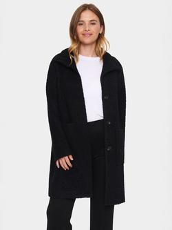 Saint Tropez FerddySZ Long Sleeved Wool Coat, Black